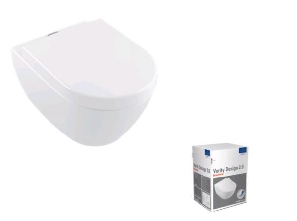 Villeroy&Boch Verity Design 2.0 5C98HR01 Унитаз безободковый (с открытым смывным краем), сиденье в к